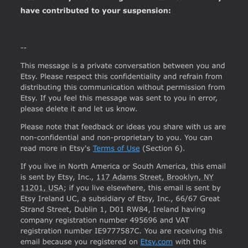 Etsy Unfairly Suspended My Seller Account Without Valid Explanation