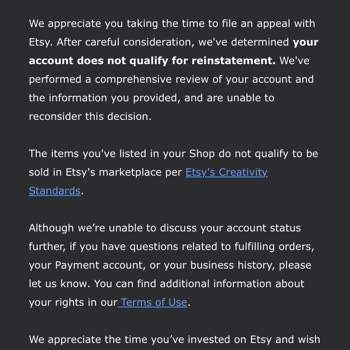 Etsy Unfairly Suspended My Seller Account Without Valid Explanation