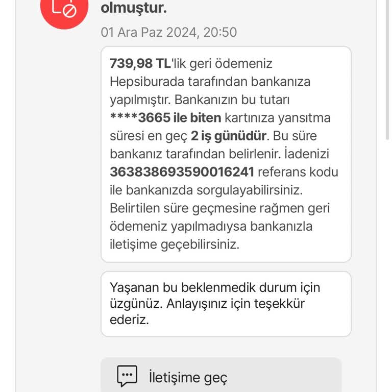 Yanlış Fiyatlandırma Mağduriyeti