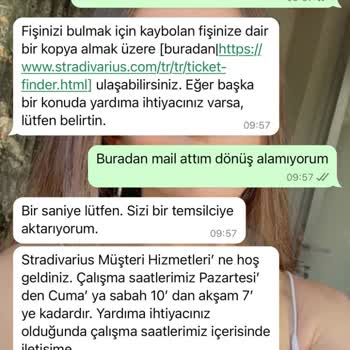 Stradivarius Kabanı Tüylendi Müşteri Hizmetleri Sessiz