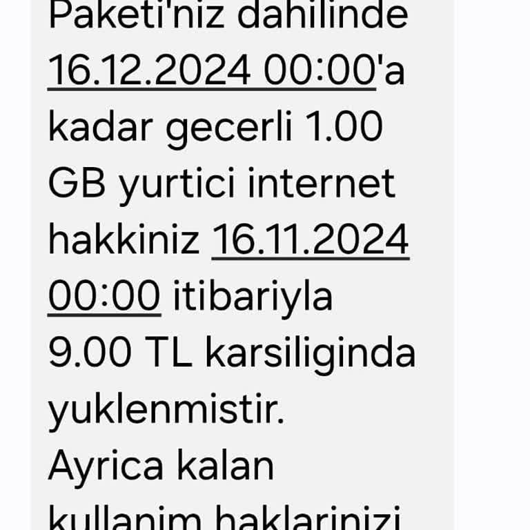 İzinsiz İnternet Paketi Yüklemesi Sorunu