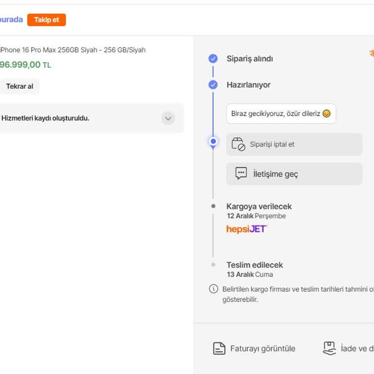 Hepsiburada'da İptal Edilemeyen Sipariş Ve Müşteri Hizmetleri Hayal Kırıklığı