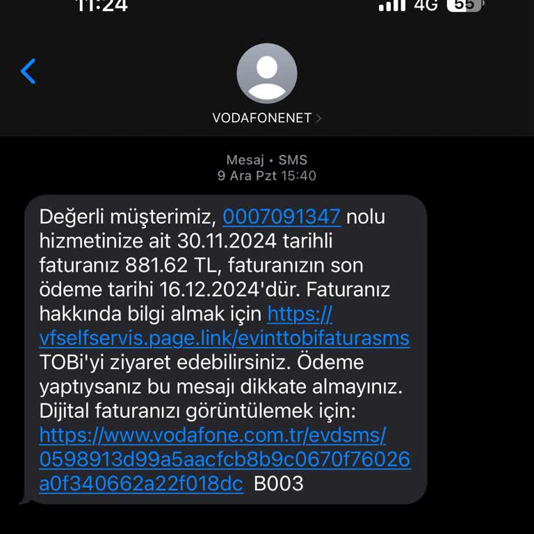 Vodafone'dan Beklenmedik Fatura Şoku