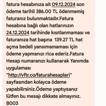 Vodafone İle Yaşanan Sürekli Fatura Ve Hizmet Sorunları