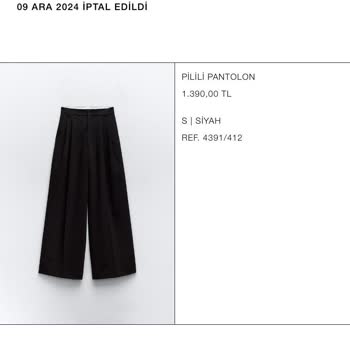 Zara'dan Beklediğim Pantolonun Stokta Olmaması