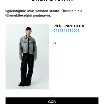 Zara'dan Beklediğim Pantolonun Stokta Olmaması