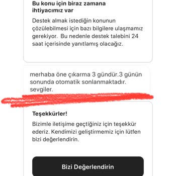 Gardrops'ta Öne Çıkarma Süresi Sorunu