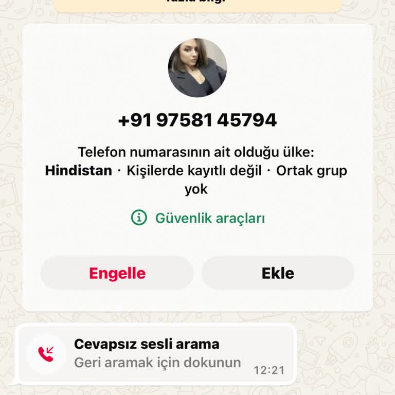 Bilinmeyen Numaradan Gelen Şüpheli Çağrı