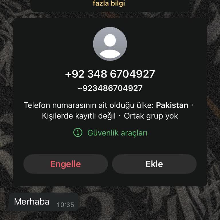 Pakistan Numarasından Gelen Mesaj Ve Güvenlik Endişesi