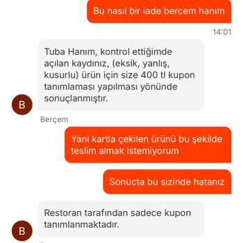 Eksik Sipariş Ve İade Sorunu