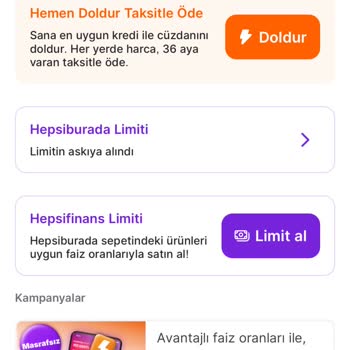 Hepsipay Limitimin Açılmaması