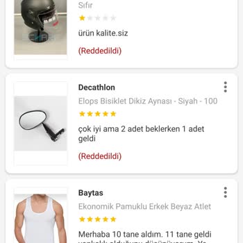 Trendyol'da Olumsuz Yorumların Yayınlanmaması Hakkında Şikayet