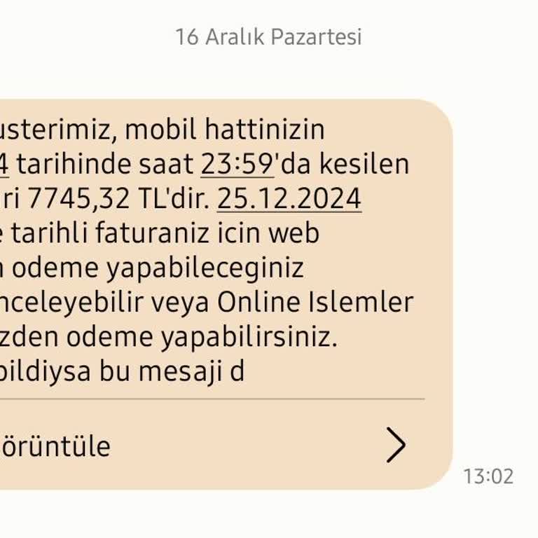 Hizmet Almadan Fatura Şoku