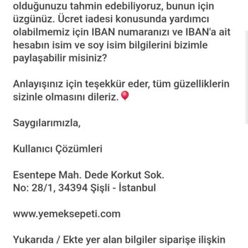 Eksik Ürün Ve İade Sorunu