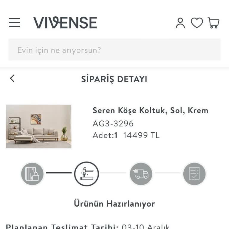 Vivense'den Teslim Edilmeyen Köşe Koltuk Şikayeti