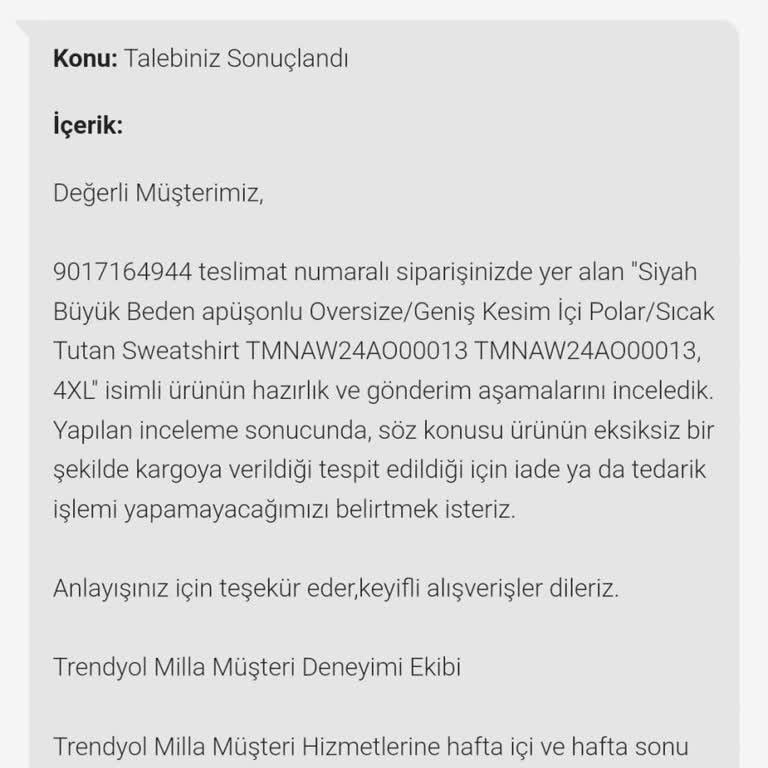 Eksik Ürün Ve Müşteri Hizmetleri Sorunu