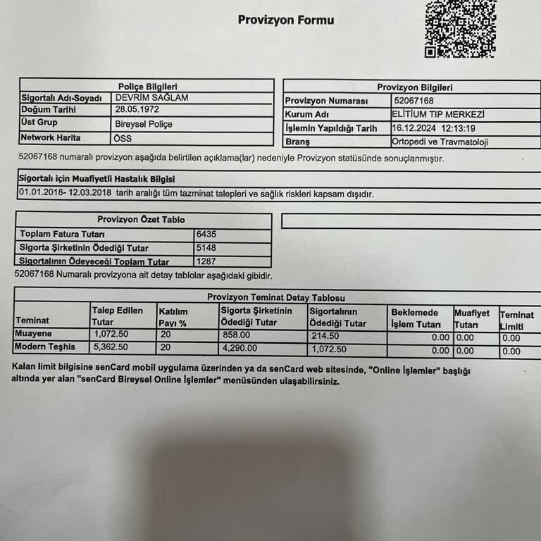 Sigorta Anlaşmazlığı: Şişirilmiş Fatura Sorunu