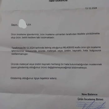 New Balance Ayakkabıda Hızlı Deformasyon Ve Yetersiz Geri Dönüş