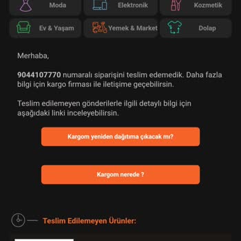 Kargomun Teslim Edilmemesi Nedeniyle İş Yeri Açılışım Tehlikede!