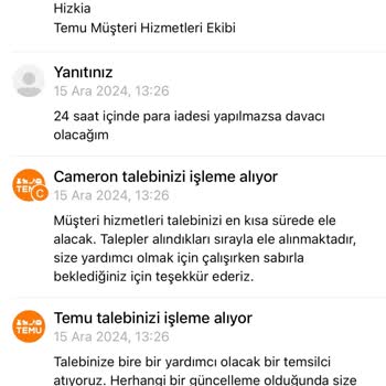 Temu'dan İade Sorunu Ve Müşteri Hizmetleri Eksikliği