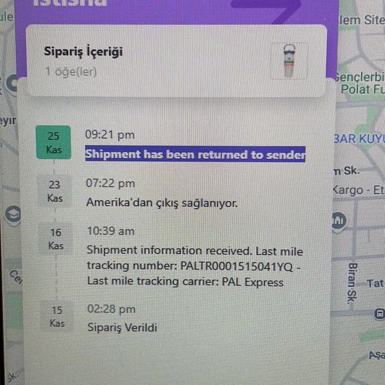 Stanley Termos Siparişim Hâlâ Ulaşmadı
