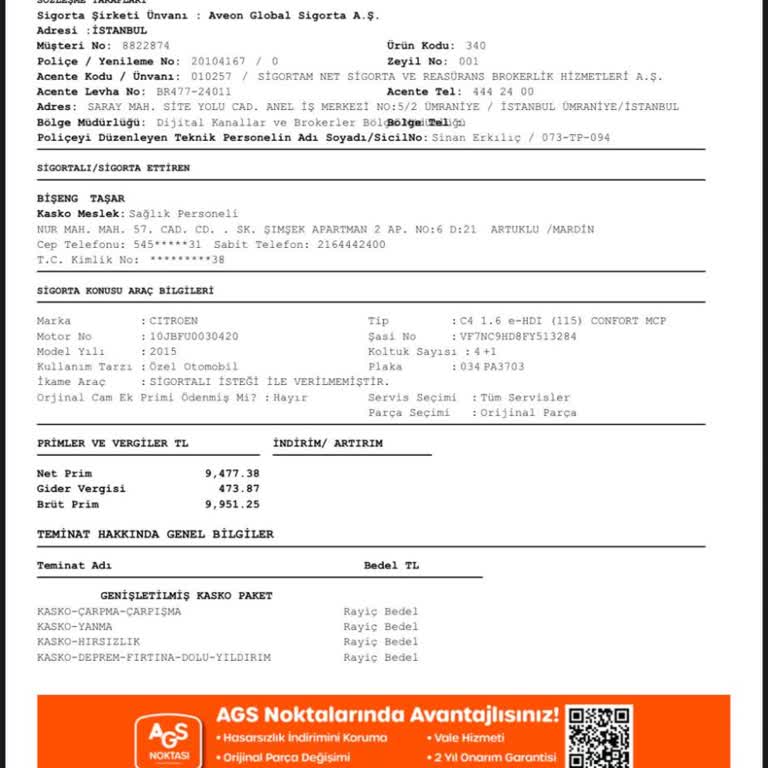 Kasko İptali Sonrası İade Edilmeyen Para