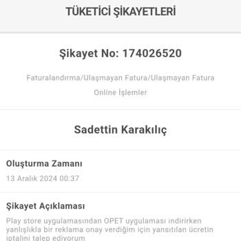 Yanlışlıkla Onaylanan Uygulama Ücreti Ve İtiraz Süreci