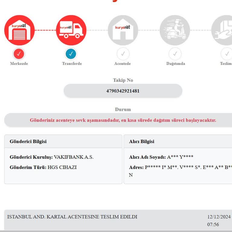 Kuryenet HGS Kartı Teslimatında Büyük Sorun