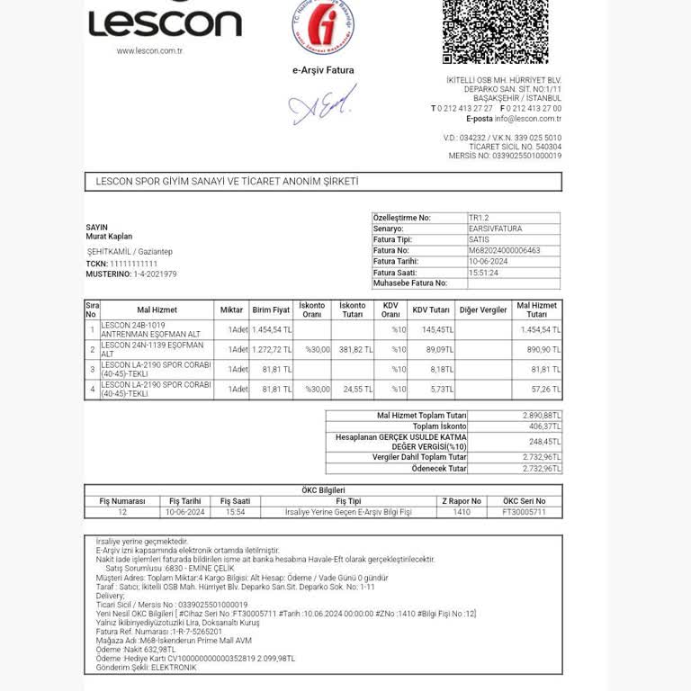 Lescon Eşofman Altında Tek Taraflı Pamuklanma Sorunu