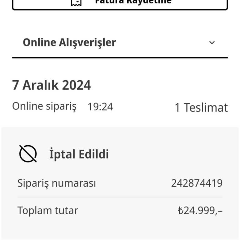 Media Markt'tan Teslim Edilmeyen Sipariş Sorunu