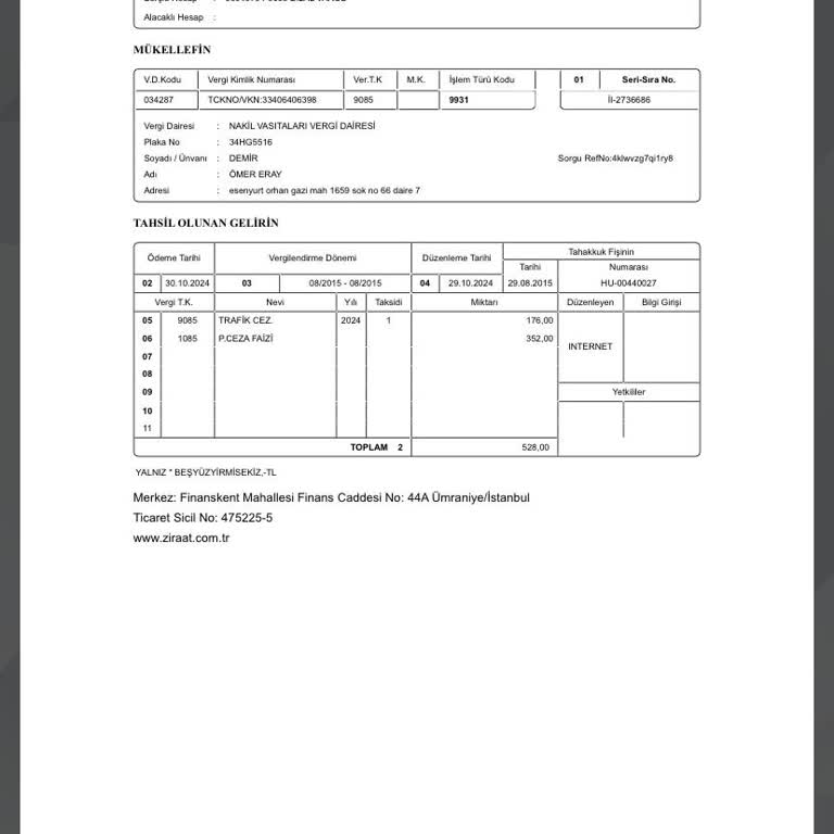 Yanlış Plaka İle Ödeme: Banka Ve Vergi Dairesi Hatası