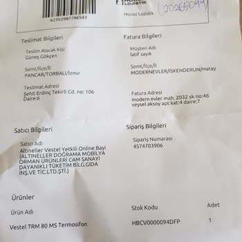 Vestel Servisinden Yetersiz Hizmet Ve İletişim Sorunu