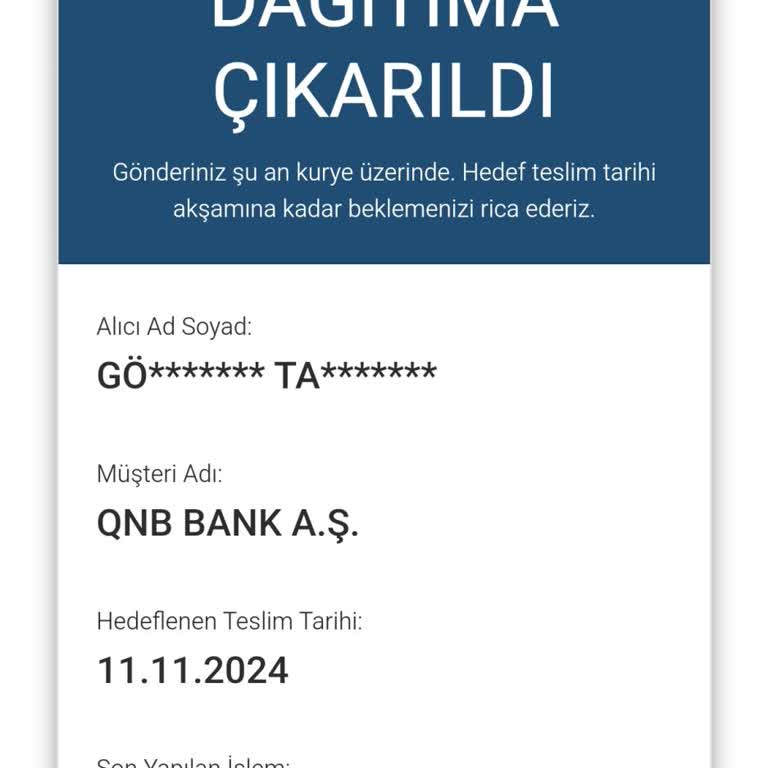 Kredi Kartı Teslimatında AGT Kuryenin İhmali Ve Müşteri Hizmetleri Sorunu
