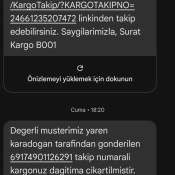 Kargo Teslimatında 10 Günlük Gecikme Ve Yanıltıcı Bilgilendirme