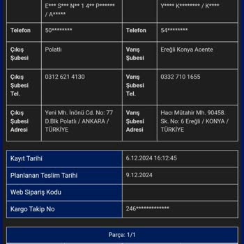 Kargo Teslimatında 10 Günlük Gecikme Ve Yanıltıcı Bilgilendirme