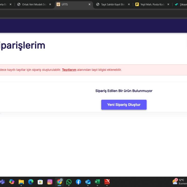 Utts Başvuru Sürecinde Hata İle Karşılaşma