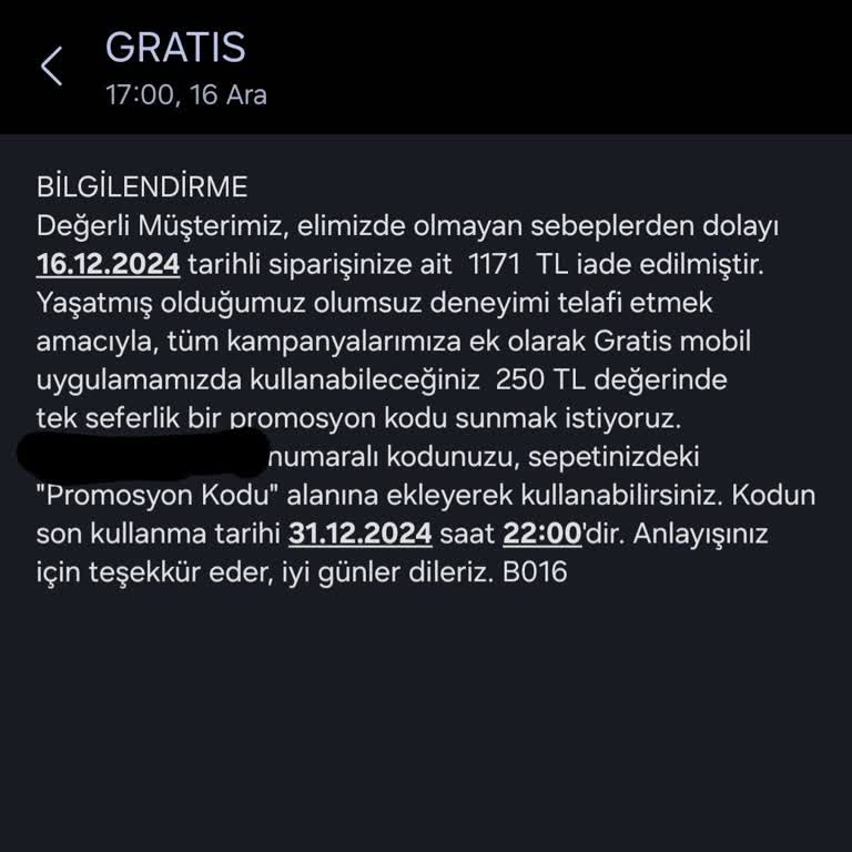 Gratis İndirimli Siparişin Keyfi İptali Ve Yetersiz Çözüm