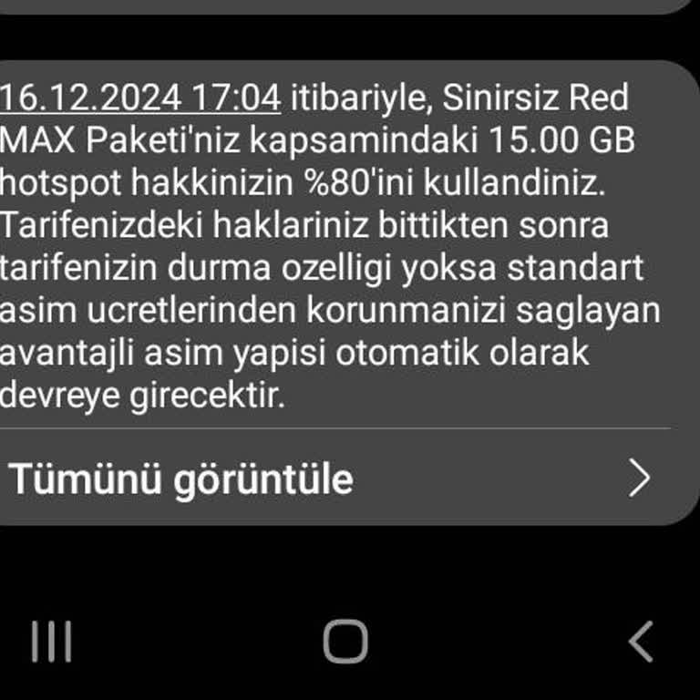 Sınırsız Tarifede Sınırlandırma Şikayeti