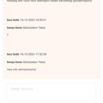 Yanlış Ürün Ve Yetersiz Müşteri Hizmetleri Deneyimi