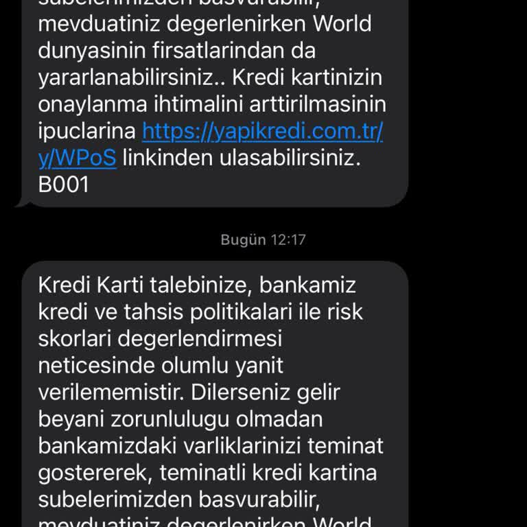 Kredi Kartı Başvurum Sürekli Reddediliyor