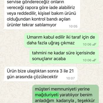 Arızalı Ürün Ve İade Sürecinde Müşteri Mağduriyeti