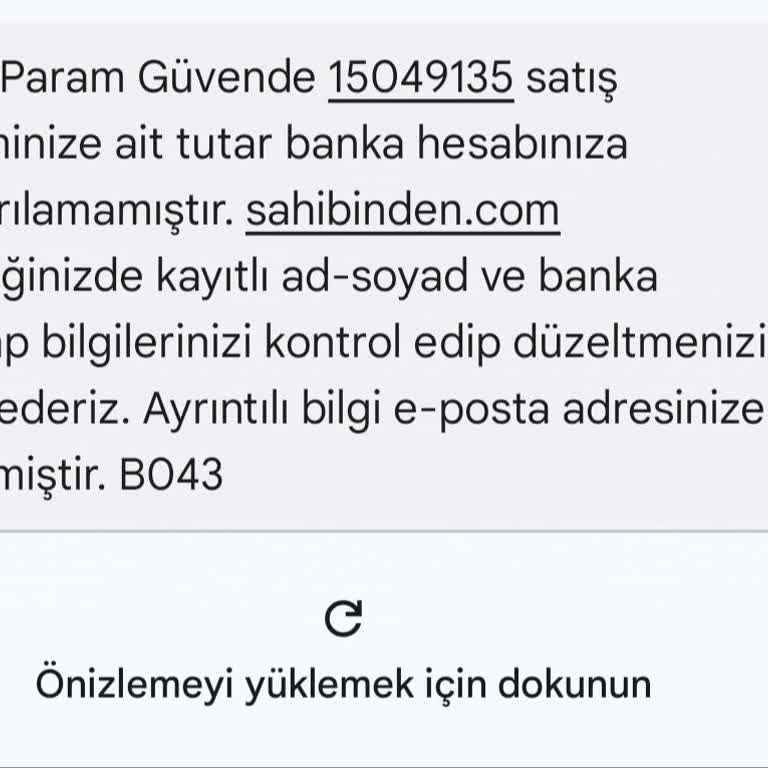 Sahibinden Güvende Param Hala Yatmadı
