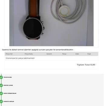 Saat Ve Saat Teknik Servisinde Çözüm Bulunamıyor