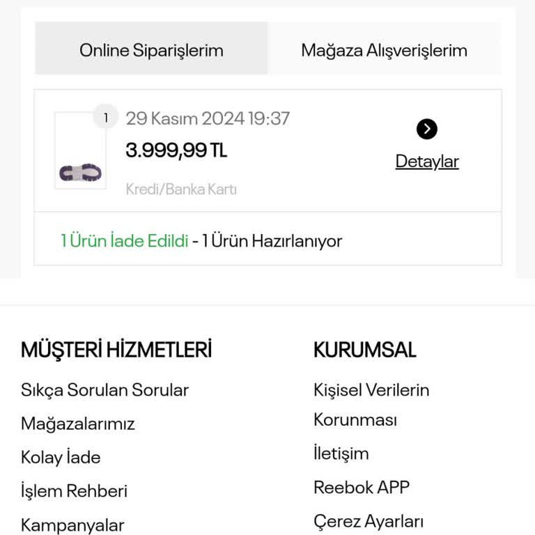 Gelmeyen Ürün Ve İade Sorunu