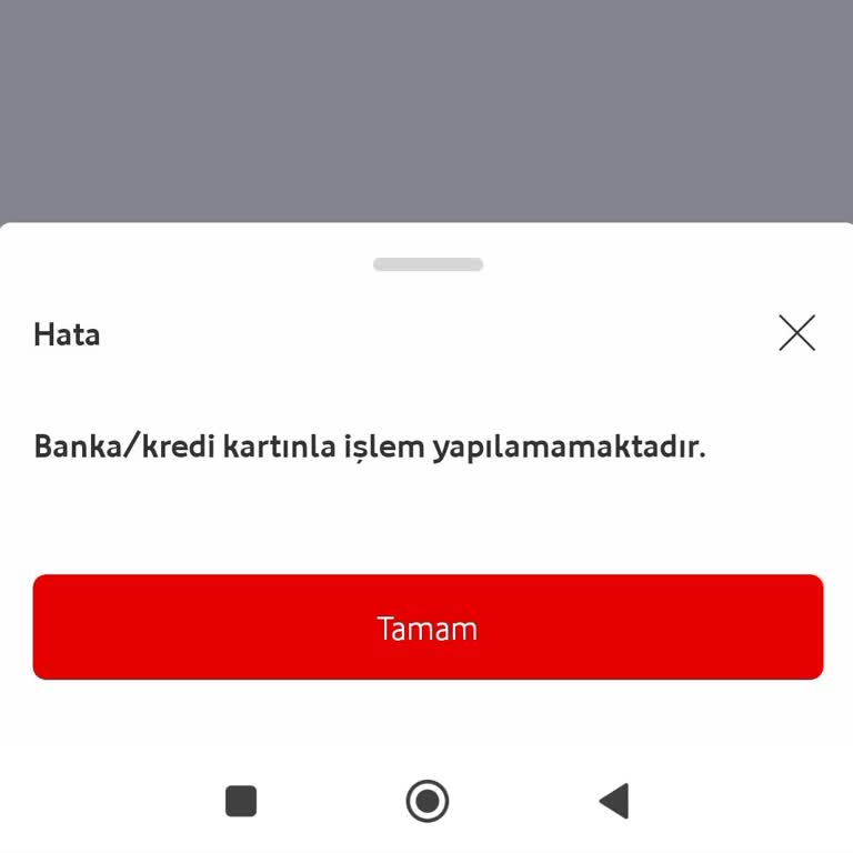 Vodafone Payda Cüzdan Hatası Can Sıkıyor