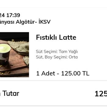 Antep Fıstıklı Latte Hayal Kırıklığı