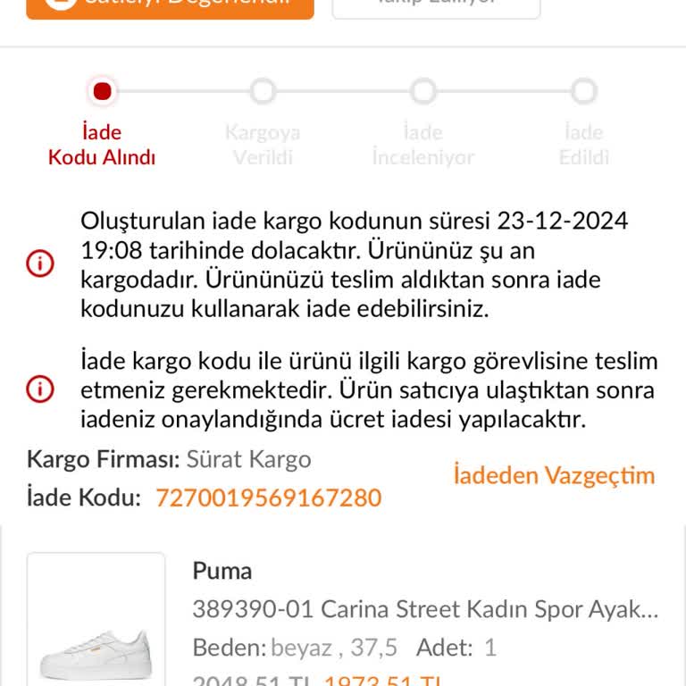 Sürat Kargo İade Sürecinde Yaşanan Zorluklar