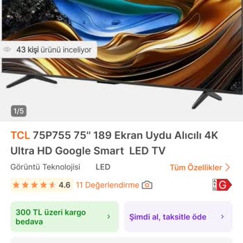 Televizyon Siparişimde Tedarik Sorunu Ve Para İadesi Sorunu