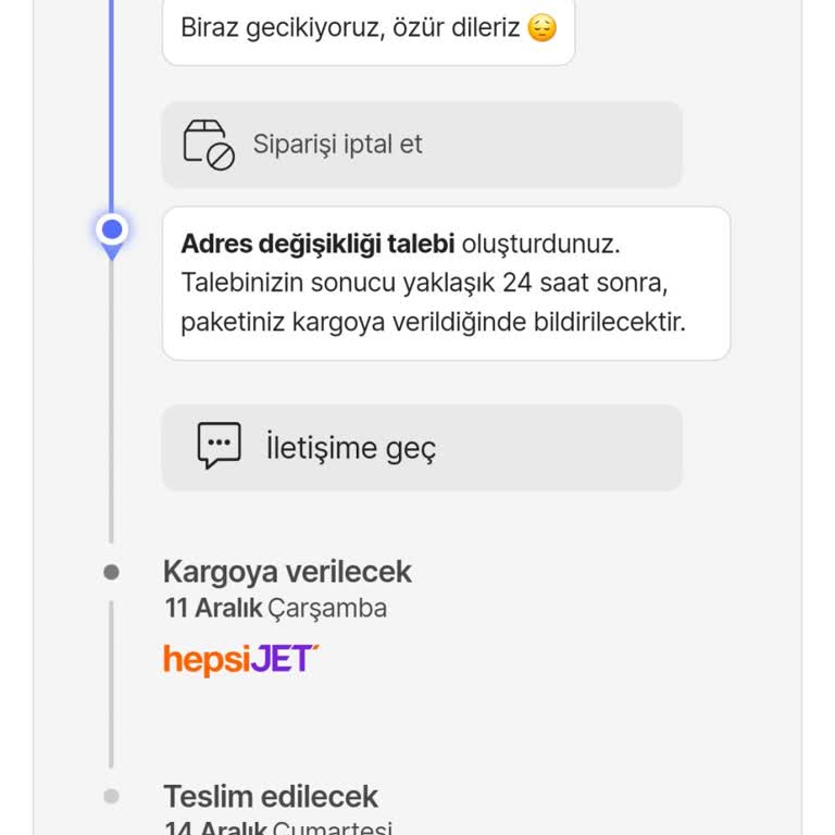 Geç Teslimat Ve İletişimsizlik Mağduriyeti