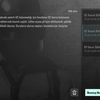 PUBG Mobile UC Yükleme Sorunu Ve Para İadesi Talebi